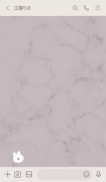 [LINE着せ替え] マーブルとうさぎ♥グレージュ02_1の画像3