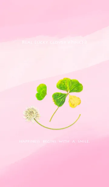 [LINE着せ替え] 本物ラッキークローバー #ピンク58の画像1