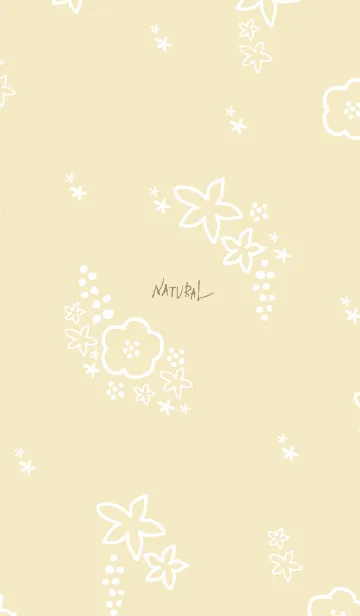 [LINE着せ替え] 白い花 イエロー5の画像1