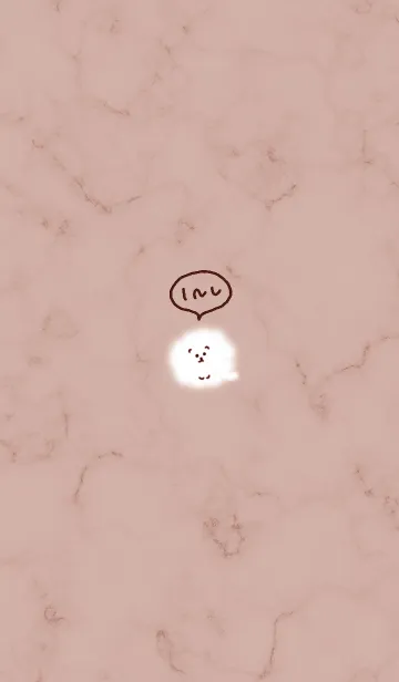[LINE着せ替え] マーブルと犬♥ピンクブラウン05_1の画像1