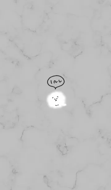 [LINE着せ替え] マーブルと犬♥グレー01_1の画像1