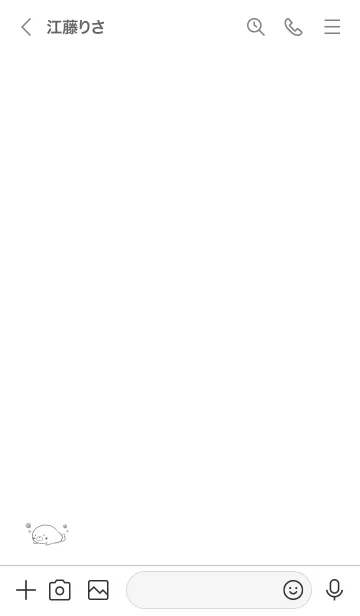 [LINE着せ替え] シンプルあざらし -ホワイトグレー-の画像3