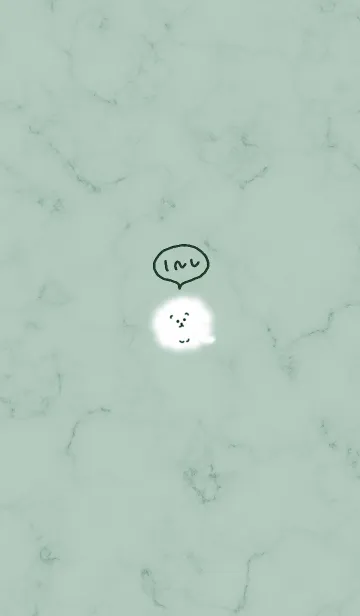 [LINE着せ替え] マーブルと犬♥ブルーグリーン04_1の画像1