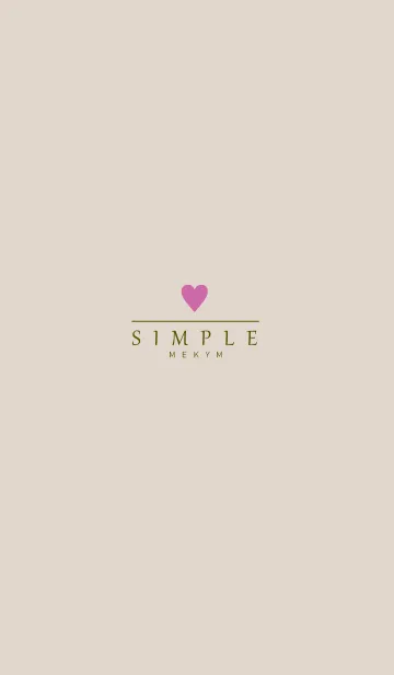 [LINE着せ替え] DUSKY BEIGE.SIMPLE-HEART 47の画像1