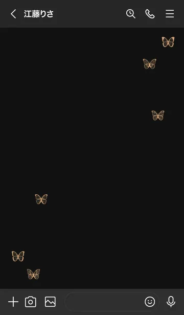 [LINE着せ替え] BUTTERFLY - ゴールドの画像3