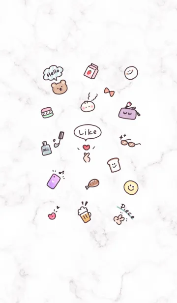 [LINE着せ替え] お洒落なシンプルアイコン♥グレージュ02_1の画像1