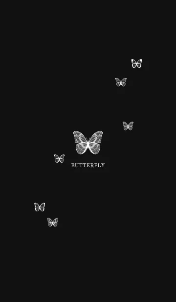 [LINE着せ替え] BUTTERFLY - ホワイトの画像1