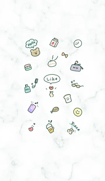 [LINE着せ替え] お洒落なシンプルアイコン♥グリーン05_1の画像1