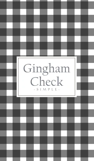 [LINE着せ替え] Gingham Check Black-SIMPLE 14の画像1