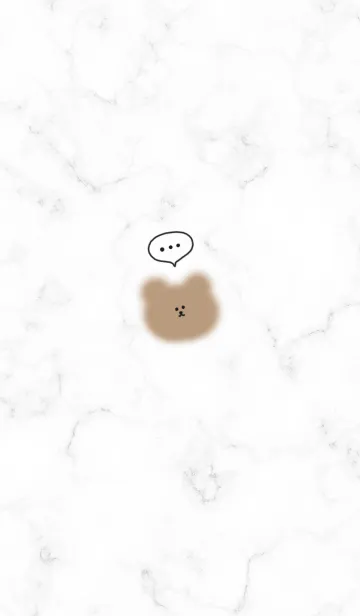 [LINE着せ替え] ゆるいクマ♥ホワイト01_1の画像1