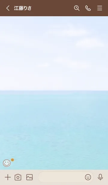 [LINE着せ替え] 海と空 ひまわり'モカブラウン'の画像3