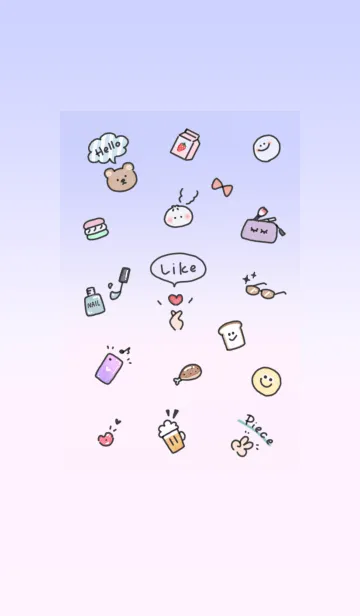 [LINE着せ替え] シンプルアイコン♥ピンクパープル01_1の画像1