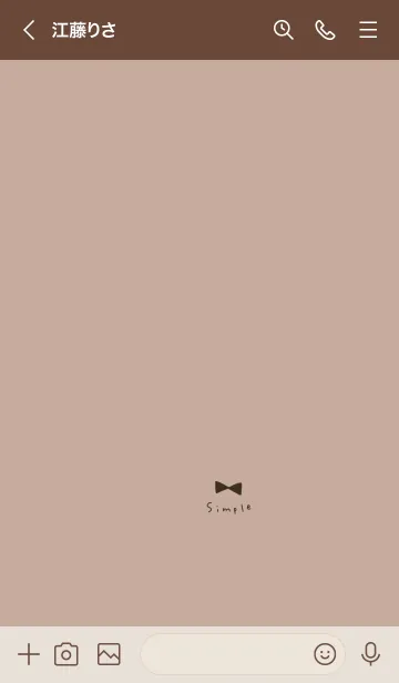 [LINE着せ替え] ベージュとリボン。ブラウン。の画像2