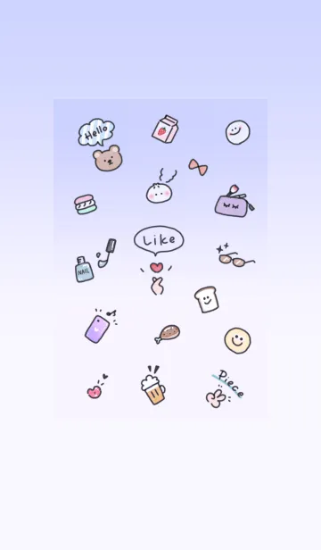 [LINE着せ替え] シンプルアイコン♥ウィスタリア02_1の画像1