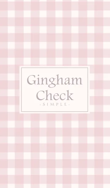 [LINE着せ替え] Gingham Check Natural Pink-SIMPLE 14の画像1