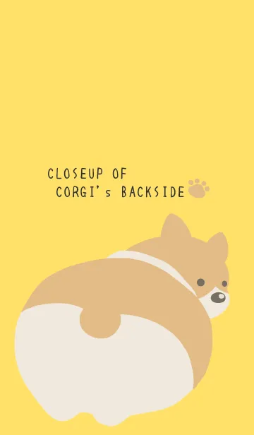 [LINE着せ替え] コーギーのおしりの着せかえ/イエローの画像1