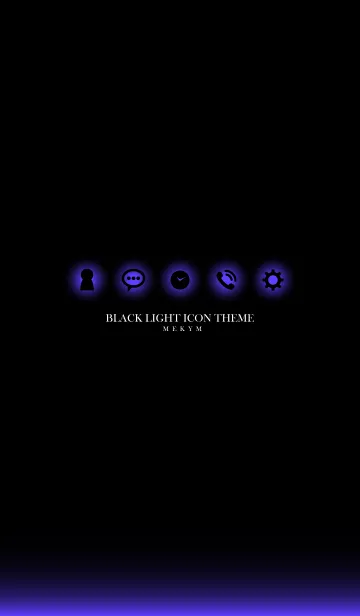 [LINE着せ替え] BLACK LIGHT ICON THEME-MEKYM 17の画像1