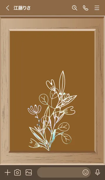 [LINE着せ替え] flower picture frame 5の画像3