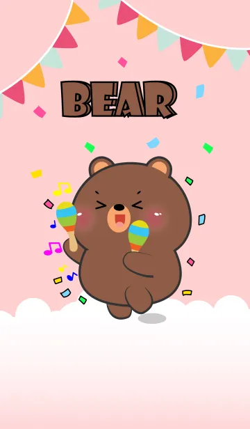 Cute Bear Love Party Theme (JP)の着せ替えメイン画像