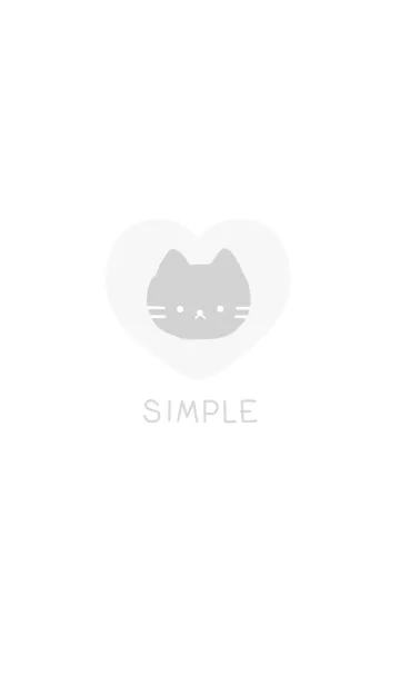 [LINE着せ替え] しんぷる ねこ 01 - グレーの画像1