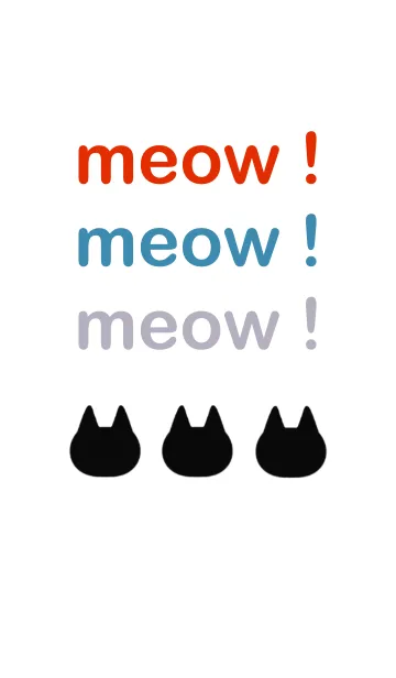 [LINE着せ替え] ねこのシンプル着せ替え (赤 / 青 / 白 )の画像1