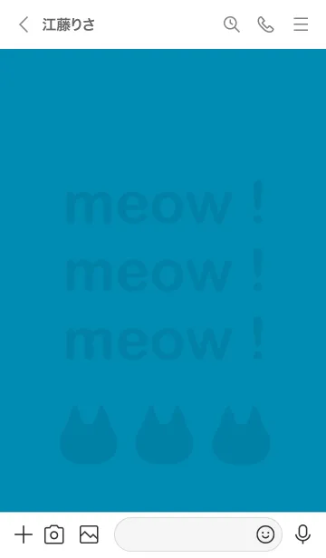 [LINE着せ替え] ねこのシンプル着せ替え (赤 / 青 / 白 )の画像3