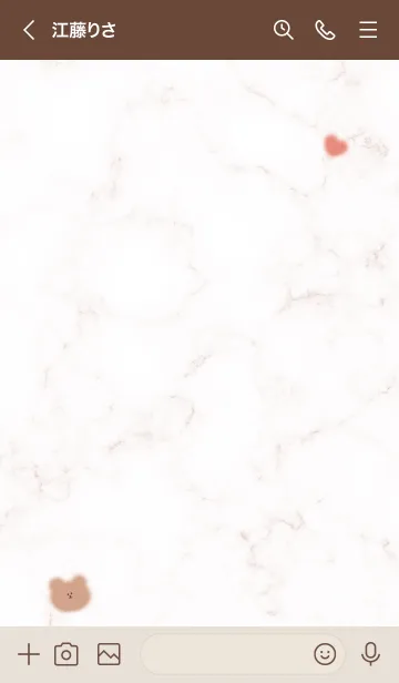 [LINE着せ替え] マーブルとゆるいクマ♥ピンクブラウン06_1の画像3