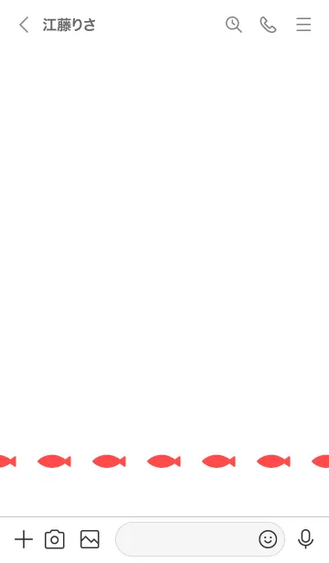 [LINE着せ替え] ねことおさかな(white&red)の画像3