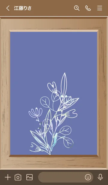 [LINE着せ替え] flower picture frame 7の画像3