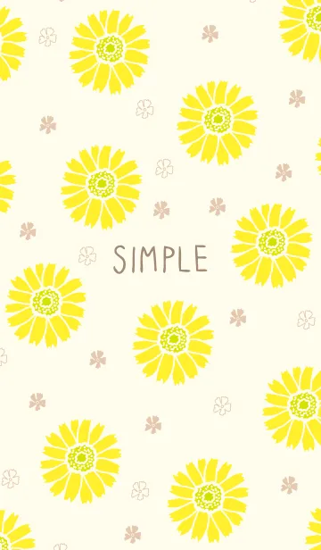 [LINE着せ替え] 黄色のガーベラと小花の画像1