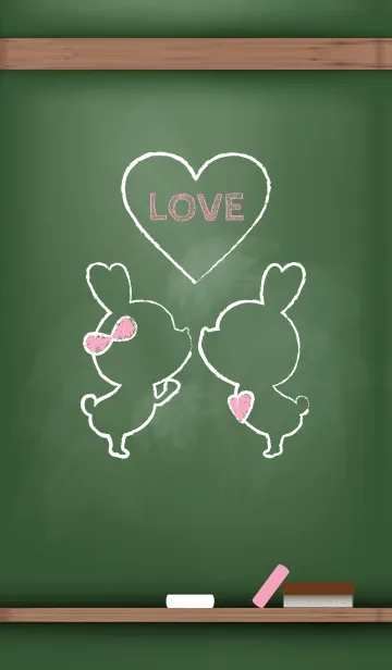 [LINE着せ替え] blackboard rabbit 2の画像1