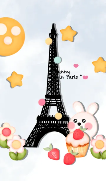 [LINE着せ替え] Happy bunny Happy Paris 6の画像1