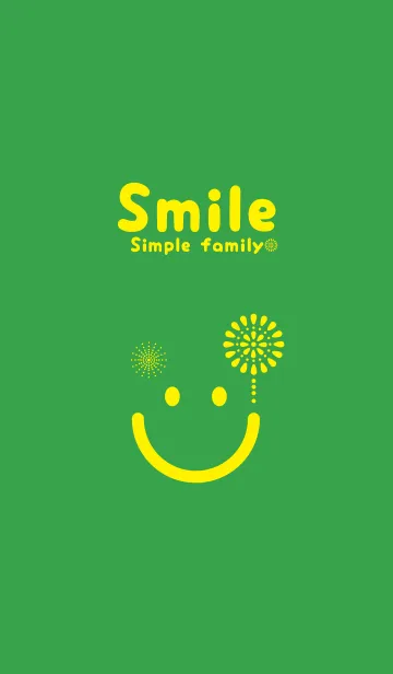 [LINE着せ替え] スマイル＆花火-パロットグリーンの画像1