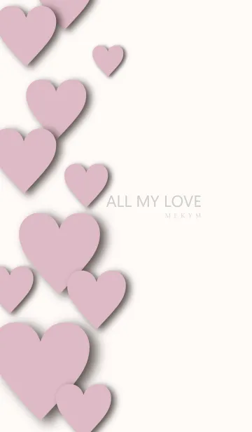 [LINE着せ替え] ALL MY LOVE DUSKYPINK HEART 28の画像1