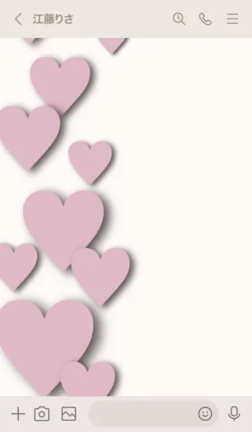 [LINE着せ替え] ALL MY LOVE DUSKYPINK HEART 28の画像3