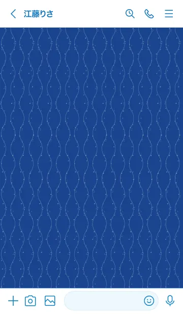 [LINE着せ替え] 和音 立涌と音符 瑠璃紺の画像3