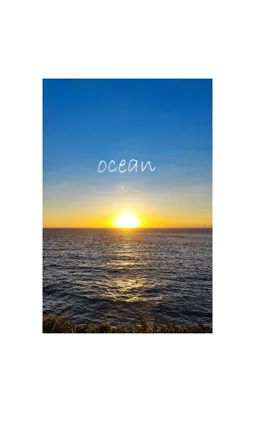 [LINE着せ替え] 夕日と海の画像1