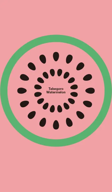 [LINE着せ替え] Tabegoro Watermelon / Pink x Greenの画像1