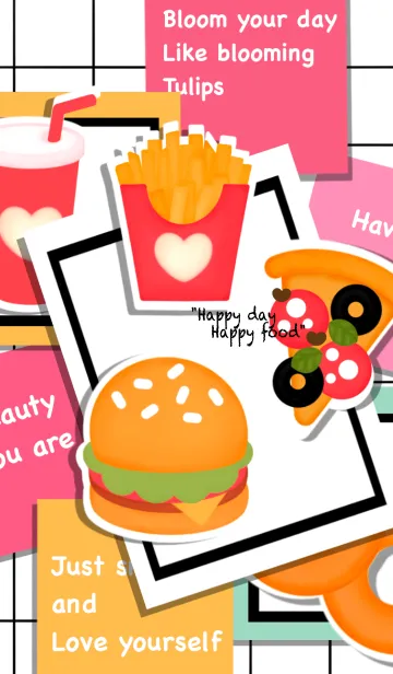 [LINE着せ替え] Happy day Happy foodの画像1