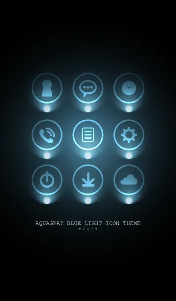 [LINE着せ替え] AQUAGRAY BLUE LIGHT ICON THEME 2の画像1