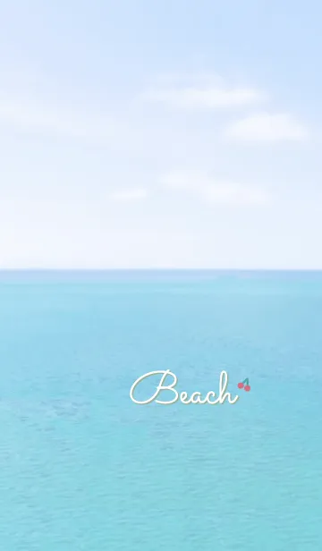 [LINE着せ替え] 海と空 さくらんぼ'グリーン'の画像1