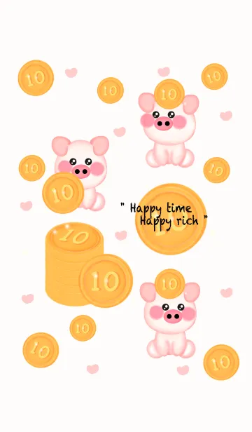 [LINE着せ替え] Cute rich pig :)の画像1