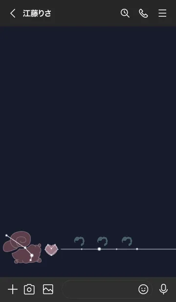 [LINE着せ替え] ekst青さそりざラブレッド（おひつじざ）の画像3
