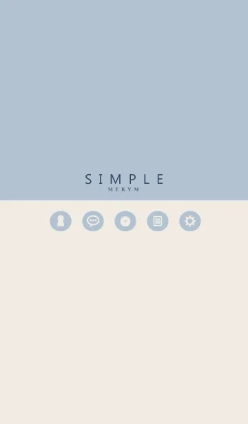[LINE着せ替え] SIMPLE ICON BLUE.MEKYM 15の画像1