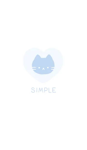 しんぷる ねこ 01 - ブルーの着せ替えメイン画像