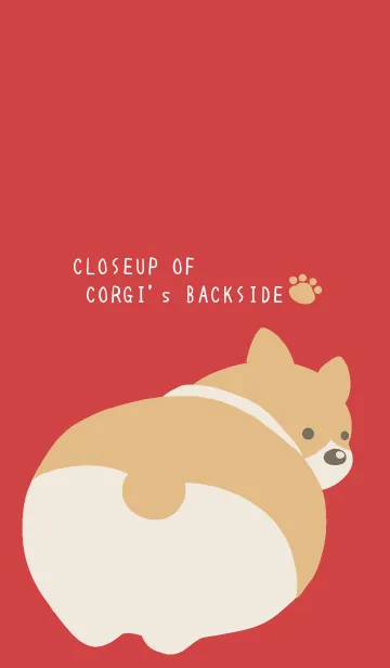 [LINE着せ替え] コーギーのおしりの着せかえ/スカーレットの画像1
