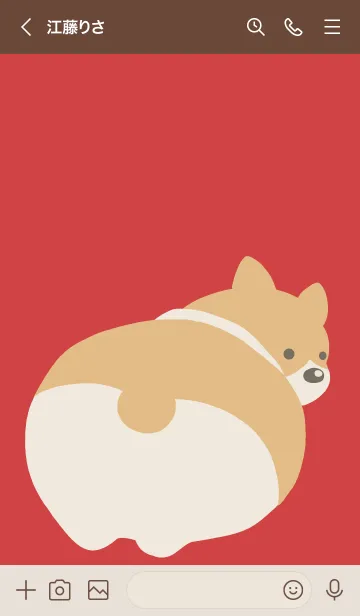 [LINE着せ替え] コーギーのおしりの着せかえ/スカーレットの画像3