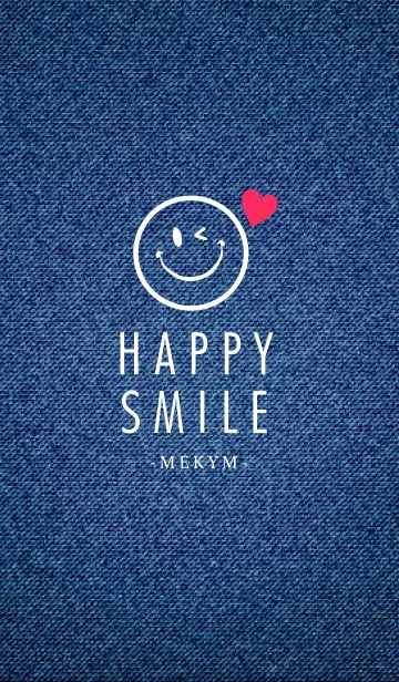[LINE着せ替え] HAPPY SMILE DENIM-HEART 18の画像1