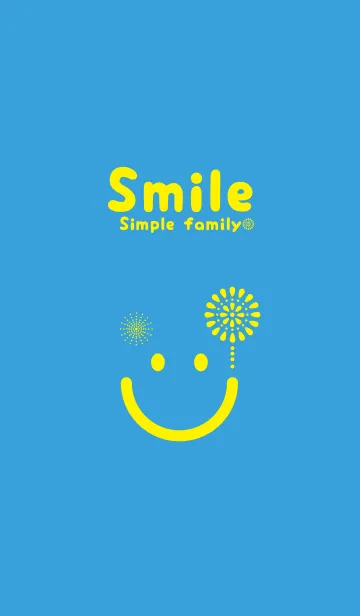 [LINE着せ替え] スマイル＆花火-露草の画像1