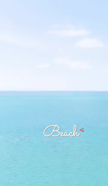 [LINE着せ替え] 海と空 さくらんぼ'ブラウン'の画像1